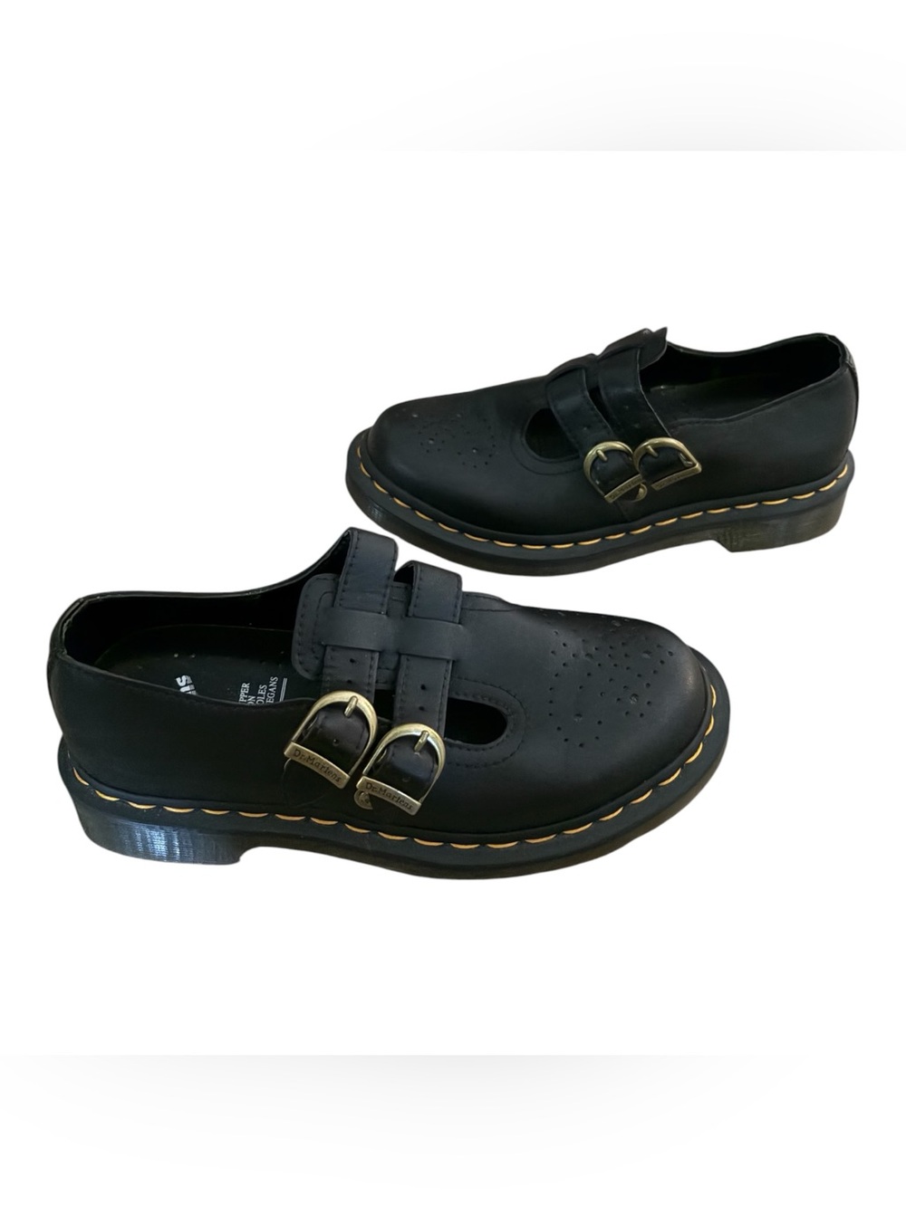 Dr. Martens Vegan 8065 Black Felix Double-Buckle Women’s Mary Jane Shoes